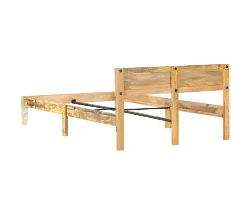 Voodiraam, Tugevast Taastatud Puidust, 120 X 200 Cm