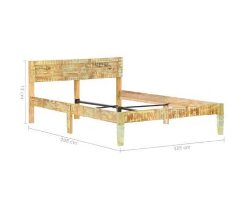 Voodiraam, Tugevast Taastatud Puidust, 120 X 200 Cm