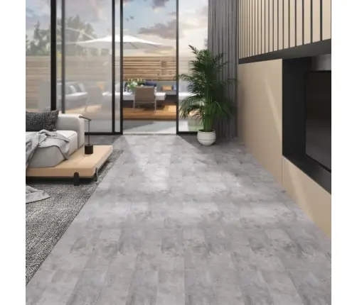 Grīdas Dēļi, Pašlīmējoši, 5,02 M², 2 Mm, Cementa Brūns Pvc Vidaxl