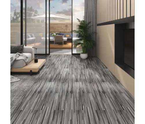 Grīdas Dēļi, 5,26 M², 2 Mm, Svītraini Pelēki, Pvc Vidaxl