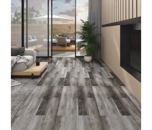 Grīdas Dēļi, 5,26 M², 2 Mm, Svītrains Koks, Pvc Vidaxl