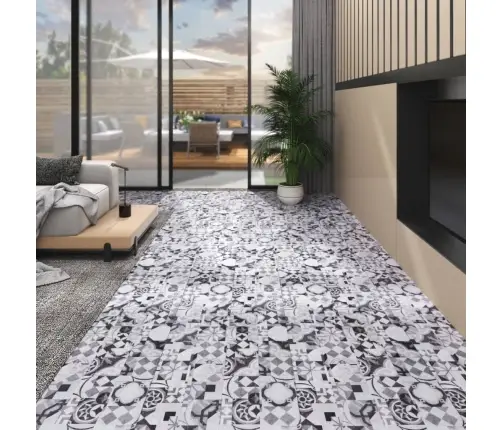 Grīdas Dēļi, Pašlīmējoši, 4,46 M², 3 Mm, Pelēks Raksts, Pvc Vidaxl