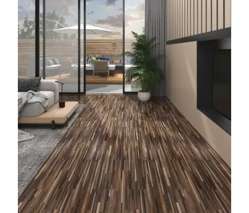 Grīdas Dēļi, Pašlīmējoši, 5,02 M², 2 Mm, Svītraini Brūns Pvc Vidaxl