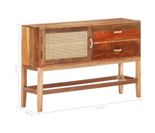 Šoninė Spintelė, 118X30X76cm Perdirbtos Medienos Masyvas