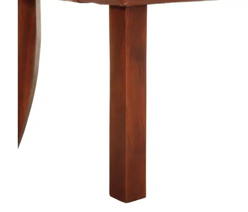 Valgomojo Kėdės, 2Vnt., Rudos Spalvos, Tikra Ožkos Oda