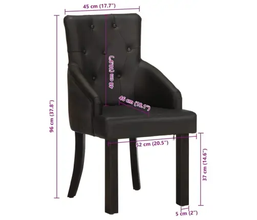 Köögitoolid 2 Tk Must Ehtne Kitsenahk