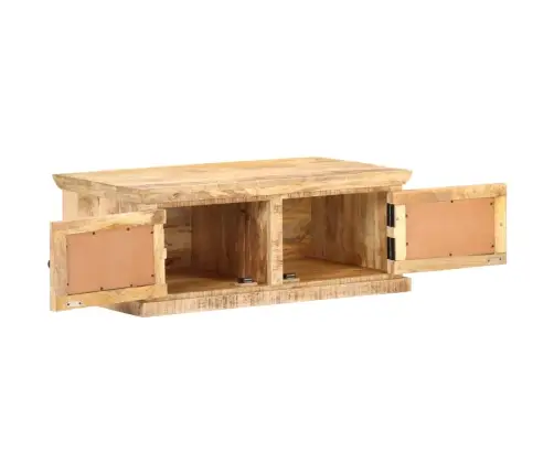 Kavos Staliukas, 90X50X35cm Mango Medienos Masyvas Ir Nendrės