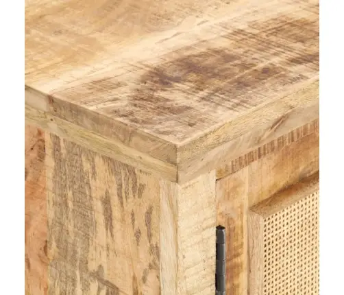 Kavos Staliukas, 90X50X35cm Mango Medienos Masyvas Ir Nendrės