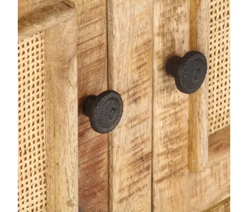 Kavos Staliukas, 90X50X35cm Mango Medienos Masyvas Ir Nendrės