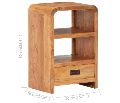 Naktsgaldiņš, 40X30X60 Cm, Akācijas Masīvkoks, Medus Apdare Vidaxl
