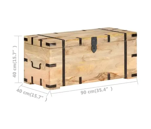 Lāde, 90X40X40 Cm, Mango Masīvkoks Vidaxl