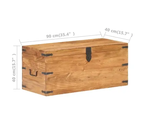 Lāde, 90X40X40 Cm, Akācijas Masīvkoks Vidaxl