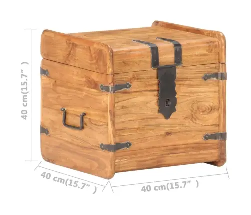 Skrynia, 40X40X40cm Akacijos Medienos Masyvas