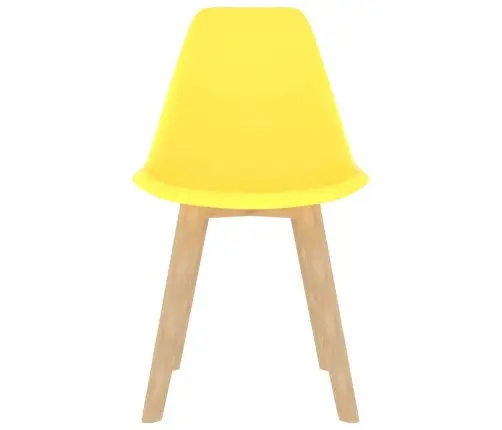 Virtuves Krēsli, 2 Gab., Dzeltena Plastmasa Vidaxl