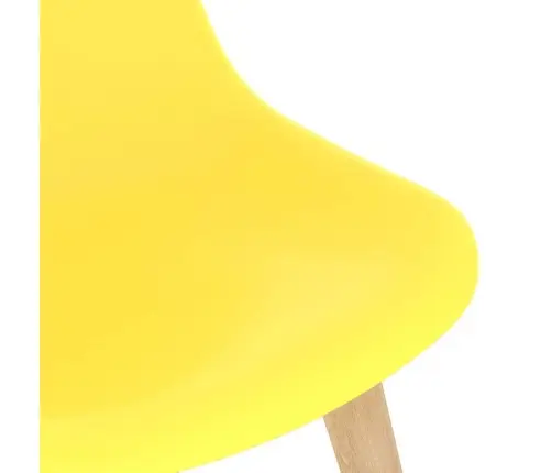 Virtuves Krēsli, 2 Gab., Dzeltena Plastmasa Vidaxl
