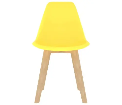 Virtuves Krēsli, 4 Gab., Dzeltena Plastmasa Vidaxl