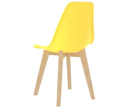 Virtuves Krēsli, 4 Gab., Dzeltena Plastmasa Vidaxl