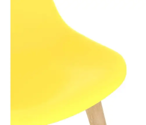 Virtuves Krēsli, 4 Gab., Dzeltena Plastmasa Vidaxl