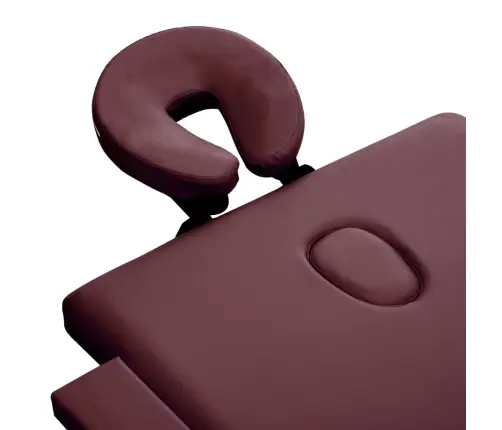 Saliekams Masāžas Galds, 2 Daļas, Alumīnijs, Vīna Violets Vidaxl