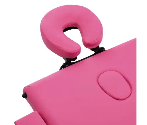 Saliekams Masāžas Galds, 3 Daļas, Alumīnijs, Rozā Vidaxl