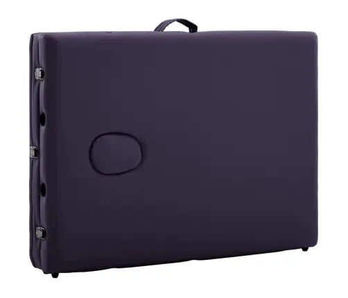 Sulankstomas Masažo Stalas, Violetinis, Aliuminis, 3 Zonų