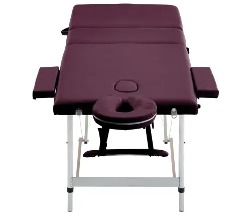 Kokkupandav Massaažilaud 3 Tsooniga, Alumiinium, Veinililla