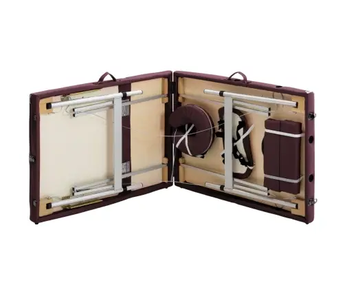 Kokkupandav Massaažilaud 3 Tsooniga, Alumiinium, Veinililla