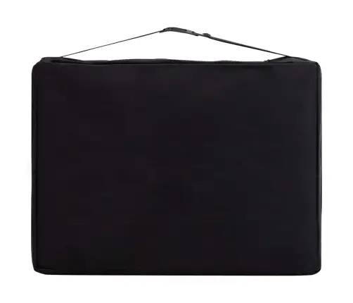 Saliekams Masāžas Galds, 3 Daļas, Koks, Melns Ar Bēšu Vidaxl