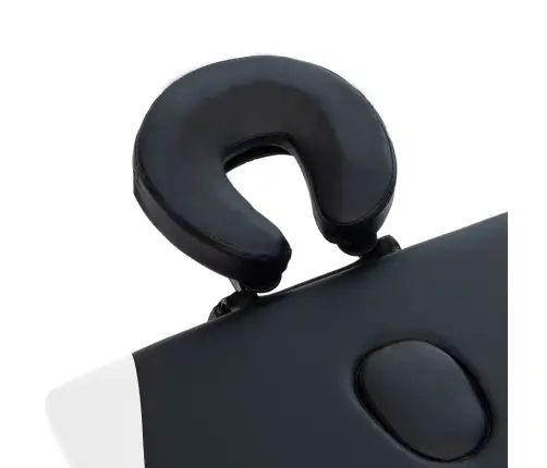 Saliekams Masāžas Galds, 2 Daļas, Alumīnijs, Melns Ar Baltu Vidaxl