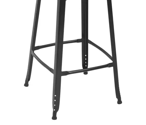 Bāra Krēsli, 6 Gab., Melns Tērauds Vidaxl