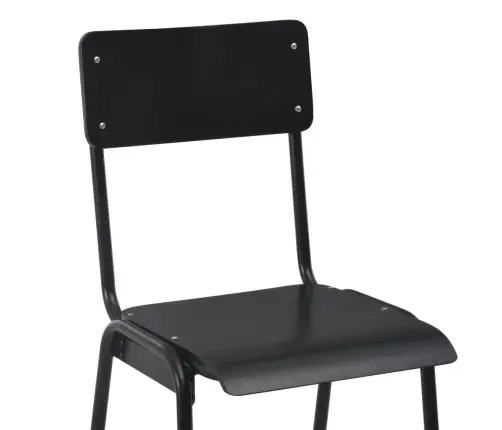 Bāra Krēsli, 6 Gab., Saplāksnis Un Tērauds, Melni Vidaxl