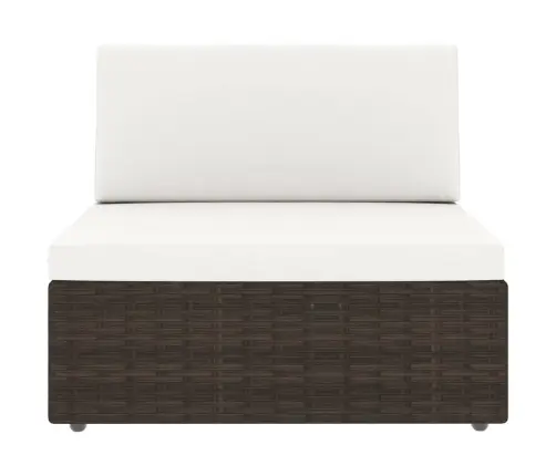 Sodo Poilsio Baldų Komplektas, 4 Dalių, Rudas, Poliratanas