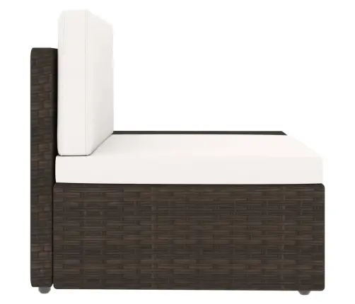 8-Osaline Aiamööbli Komplekt, Polürotang, Pruun