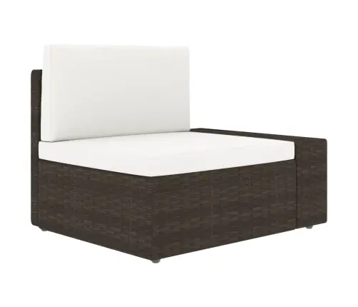 8-Daļīgs Dārza Atpūtas Mēbeļu Komplekts, Pe Rotangpalma, Brūns Vidaxl