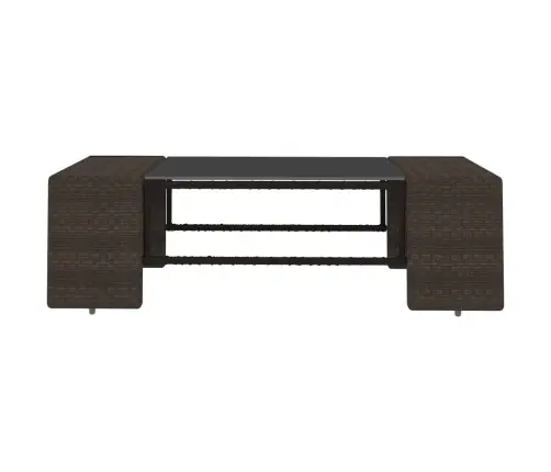 8-Daļīgs Dārza Atpūtas Mēbeļu Komplekts, Pe Rotangpalma, Brūns Vidaxl