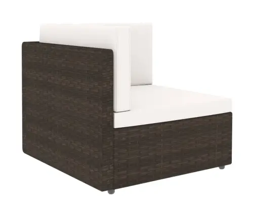 7-Daļīgs Dārza Atpūtas Mēbeļu Komplekts, Pe Rotangpalma, Brūns Vidaxl