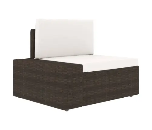 7-Daļīgs Dārza Atpūtas Mēbeļu Komplekts, Pe Rotangpalma, Brūns Vidaxl