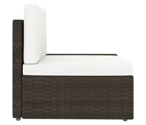 Sodo Poilsio Baldų Komplektas, 10 Dalių, Rudas, Poliratanas