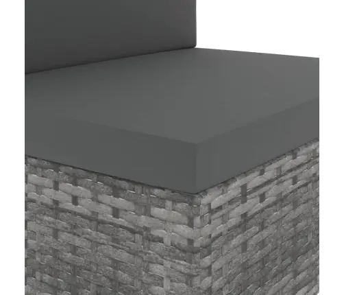 4-Daļīgs Dārza Atpūtas Mēbeļu Komplekts, Pelēka Pe Rotangpalma Vidaxl