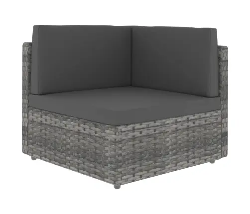 7-Daļīgs Dārza Atpūtas Mēbeļu Komplekts, Pelēks Pe Vidaxl