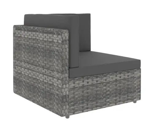 7-Daļīgs Dārza Atpūtas Mēbeļu Komplekts, Pelēks Pe Vidaxl