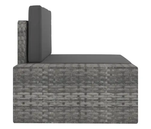 7-Daļīgs Dārza Atpūtas Mēbeļu Komplekts, Pelēks Pe Vidaxl