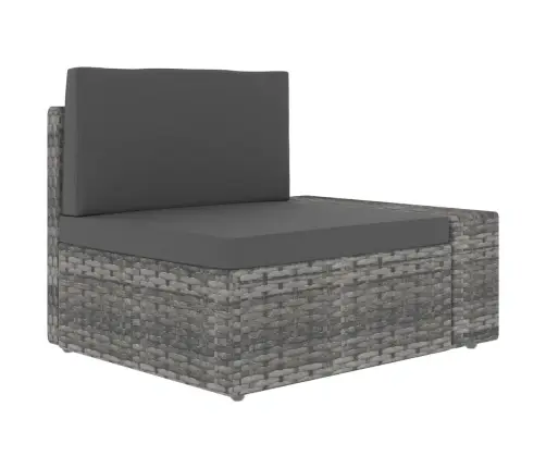 7-Daļīgs Dārza Atpūtas Mēbeļu Komplekts, Pelēks Pe Vidaxl