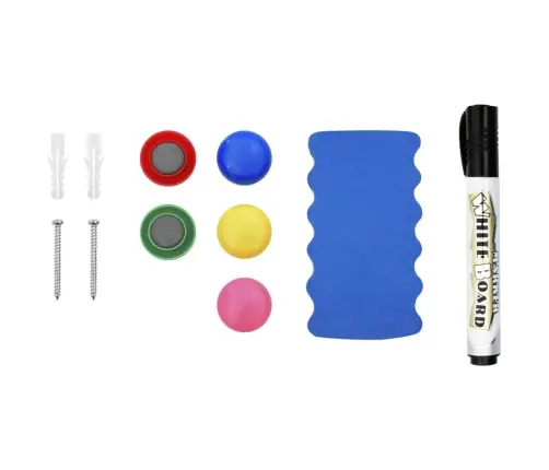 Magnētiska Sausās Dzēšanas Tāfele, Balta, 60X40 Cm, Tērauds Vidaxl