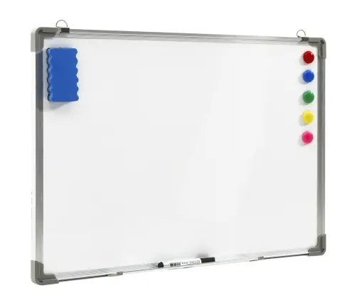 Magnētiska Sausās Dzēšanas Tāfele, Balta, 90X60 Cm, Tērauds Vidaxl