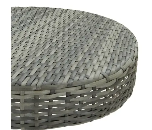 Dārza Galds, 60,5X106 Cm, Pelēka Pe Rotangpalma Vidaxl