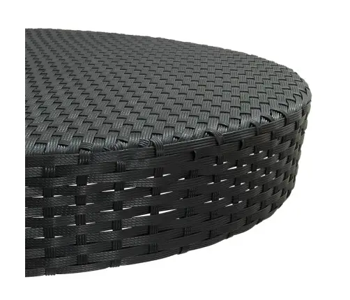 Sodo Staliukas, Juodos Spalvos, 75,5X106cm Poliratanas