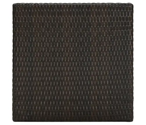 Dārza Bāra Galds, Brūns, 60,5X60,5X110,5 Cm, Pe Rotangpalma Vidaxl