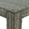 Dārza Bāra Galds, Pelēks, 60,5X60,5X110,5 Cm, Pe Rotangpalma Vidaxl