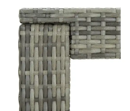Dārza Bāra Galds, Pelēks, 60,5X60,5X110,5 Cm, Pe Rotangpalma Vidaxl